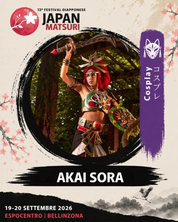 🇮🇹Giudice del Cosplay Contest: Akai Sora Cosplayer e artista svizzera, Akai Sora è conosci