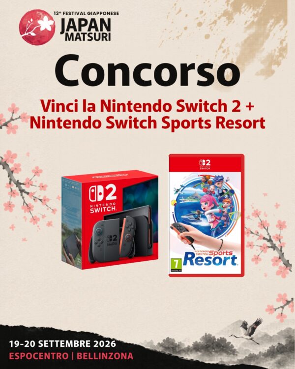 🇮🇹 🎮 VINCI UNA NINTENDO SWITCH 2 + NINTENDO SWITCH SPORTS RESORT! Il grande contest Japan 