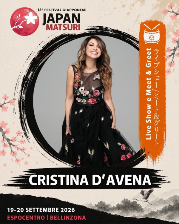 🇮🇹 CRISTINA D’AVENA AL JAPAN MATSURI Un appuntamento da vivere tutto d’un fiato: Cristina 